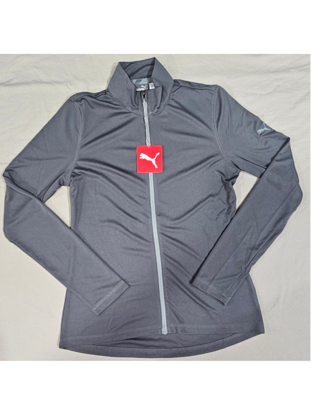 Women's Puma Full Zip Athletic Jacket Grey Size XS